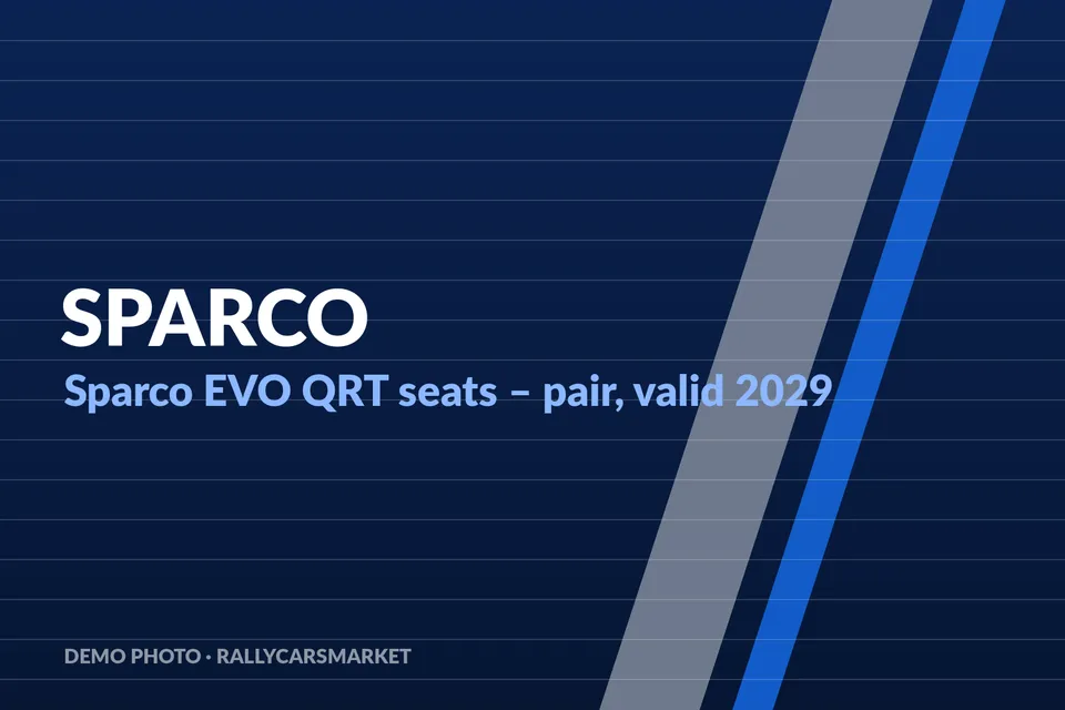 Sparco EVO QRT seats – pair, valid 2029