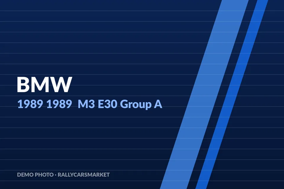 1989 BMW M3 E30 Group A