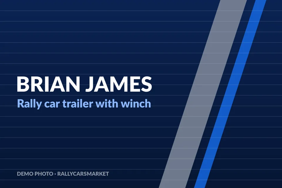 Rally car trailer with winch